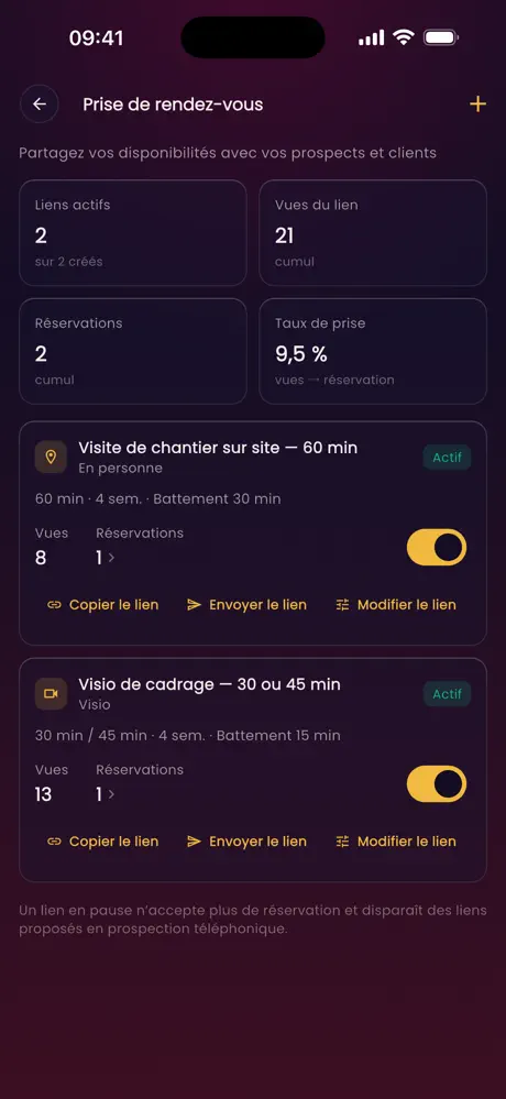 Prise de rendez-vous